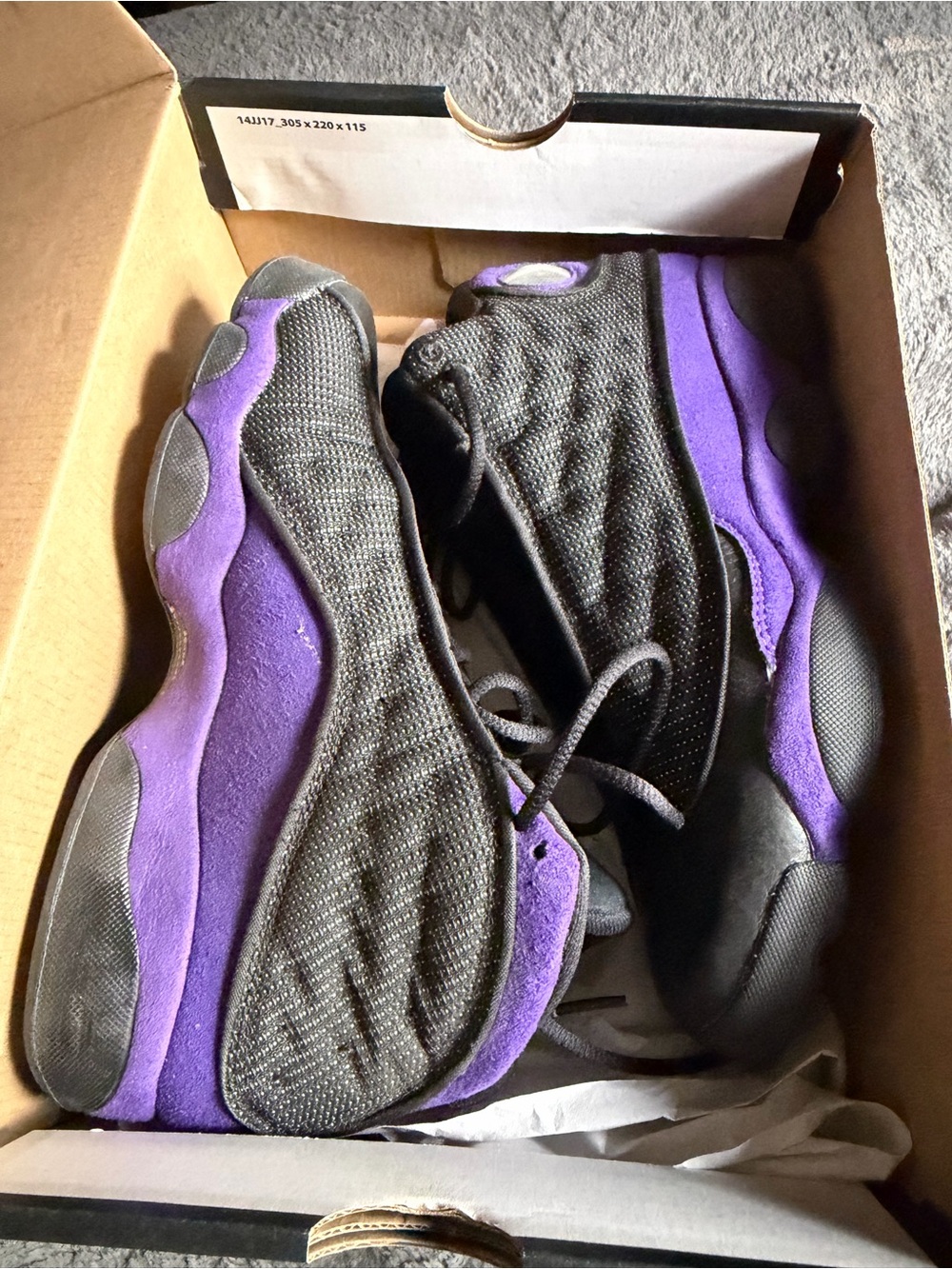 Jordan Retro 13 GS purple/black